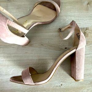 Lulus Blush Ankle Strap Heels 8 ½